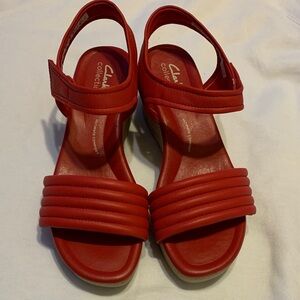 Clarks Women's Bold Red Sandals